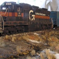 Guilford SD26 passing the new embankment