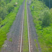 Canadian National green track - overpass sight looking west