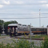 Folks on the rear platform.