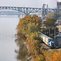 Cedar St  and PPU lift Bridge, Unknown Photogr