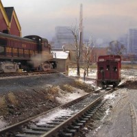 RS-3 and caboose