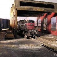 Boston and Maine S1 over the inspection pit