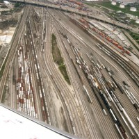 Arial of CP's Bensenville yard in Chicago.