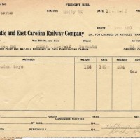 Atlantic and East Carolina waybill