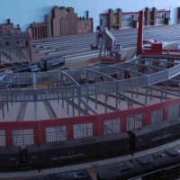 Overhead View Of the Roundhouse And Turntable