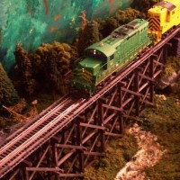 #45 & #103 leads a freight across Low Gap trestle