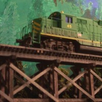 #45 poses on the Low Gap trestle