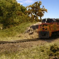 B&O 7413 rounds the bend