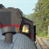 Meet through the cab window.