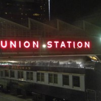 Pulling into KC at night