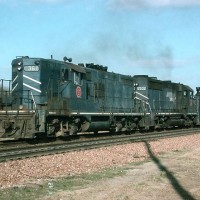Missouri Pacific Units on Freight, Fort Worth, May 1975