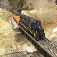 C&O 4825 across the bridge.