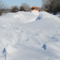 BNSF Snow Plow In Nebraska