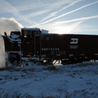 BNSF Snow Plow In Nebraska