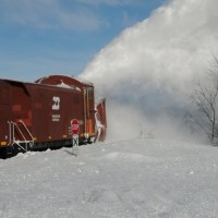 BNSF Snow Plow In Nebraska