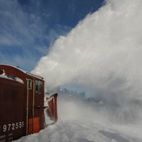 BNSF Snow Plow In Nebraska