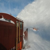 BNSF Snow Plow In Nebraska