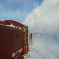 BNSF Snow Plow In Nebraska