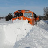 BNSF Snow Plow In Nebraska