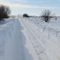 BNSF Snow Plow In Nebraska