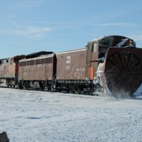 BNSF Snow Plow In Nebraska