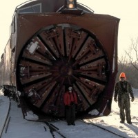 BNSF Snow Plow In Nebraska