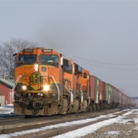 BNSF Aurora Sub Shabbona IL to Rochelle IL 1.31.10