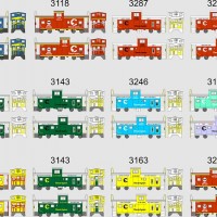 C&amp;O Chessie Extended Vision Caboose Paint Schemes
