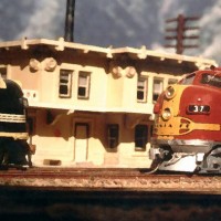 F-7's meet at Devore on my N scale Cajon Pass layout