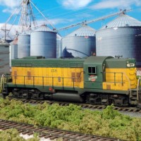 C&NW 158, EMD GP-7, switches out the grain elevator at Blair Nebraska.