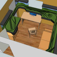 Google Sketchup concept of planned layout