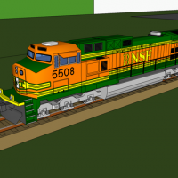 Sketchup model of locomotive