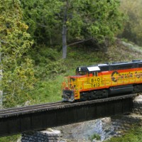Westbound on the bridge.