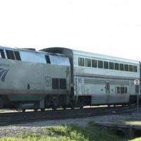 Saturday mornng AMTRAK leaving Norman OK for Texas-Genesis in DPU mode