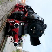 DB 50 2652 stuffed and mounted at Kaiserslautern railroad shops