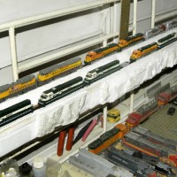 N Scale shelf above my workbench