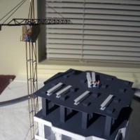 Scratch built construction crane