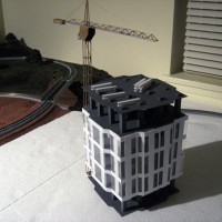 Scratch built construction crane