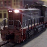 Kitbashed N Scale SW1500 with Headlights