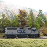 CSX GP40 in third livery