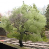 Tree making - teased WS poly fibre on wire former