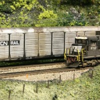 NS Dash-8 passing a CN Autorack - BNSF BenZach Sub