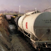 Tank cars waiting to be hauled away