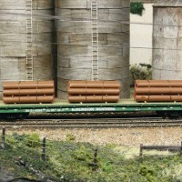 60 Foot Flat with pipe load made from coffee stir straws (2)