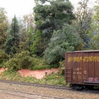 weathered freight car