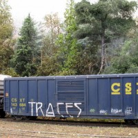 weathered freight car