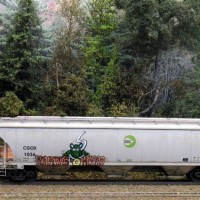 weathered freight car