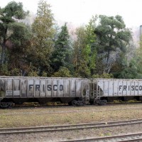 weathered freight cars