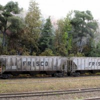 weathered freight cars