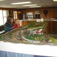 Watching the N scale train running